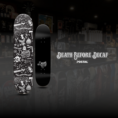 Death Before Decaf Deck | Trad Flash | Black White
