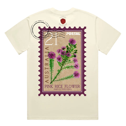 Australian Natives Collection Tee | Pink Rice Paper | Butter