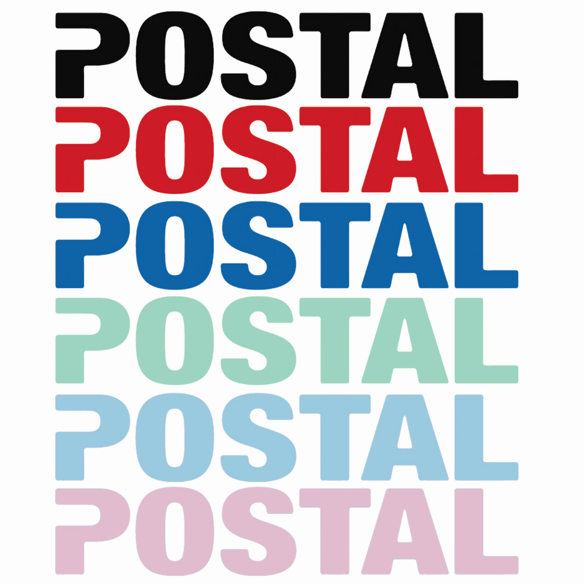 Sticker pack | Postal | Multi | 15cm – Postal Skateboards