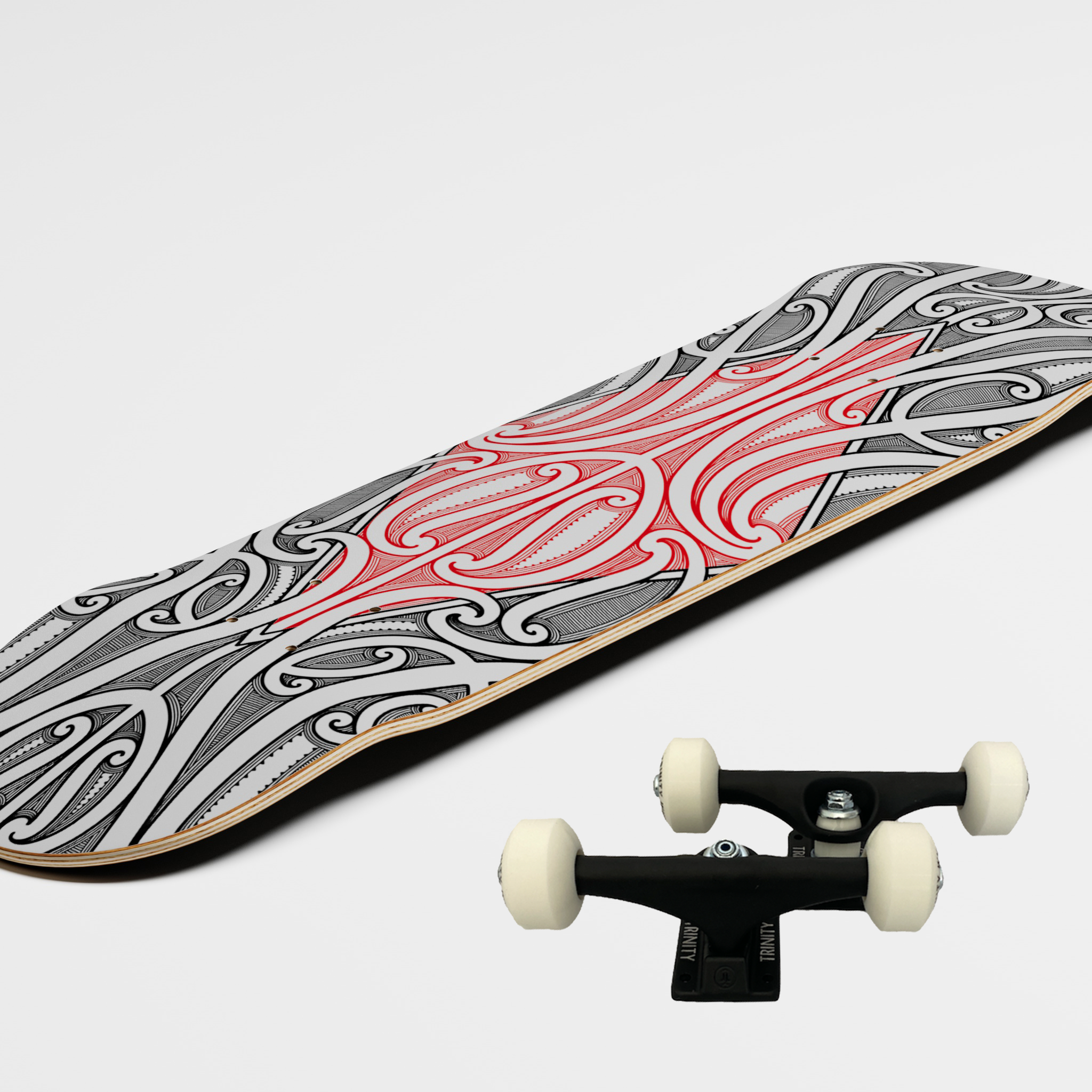 MJC Tā Moko Deck | Whenua | Red White Black